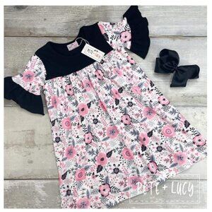 Pete + Lucy Black/Pink/White dress 6/6x